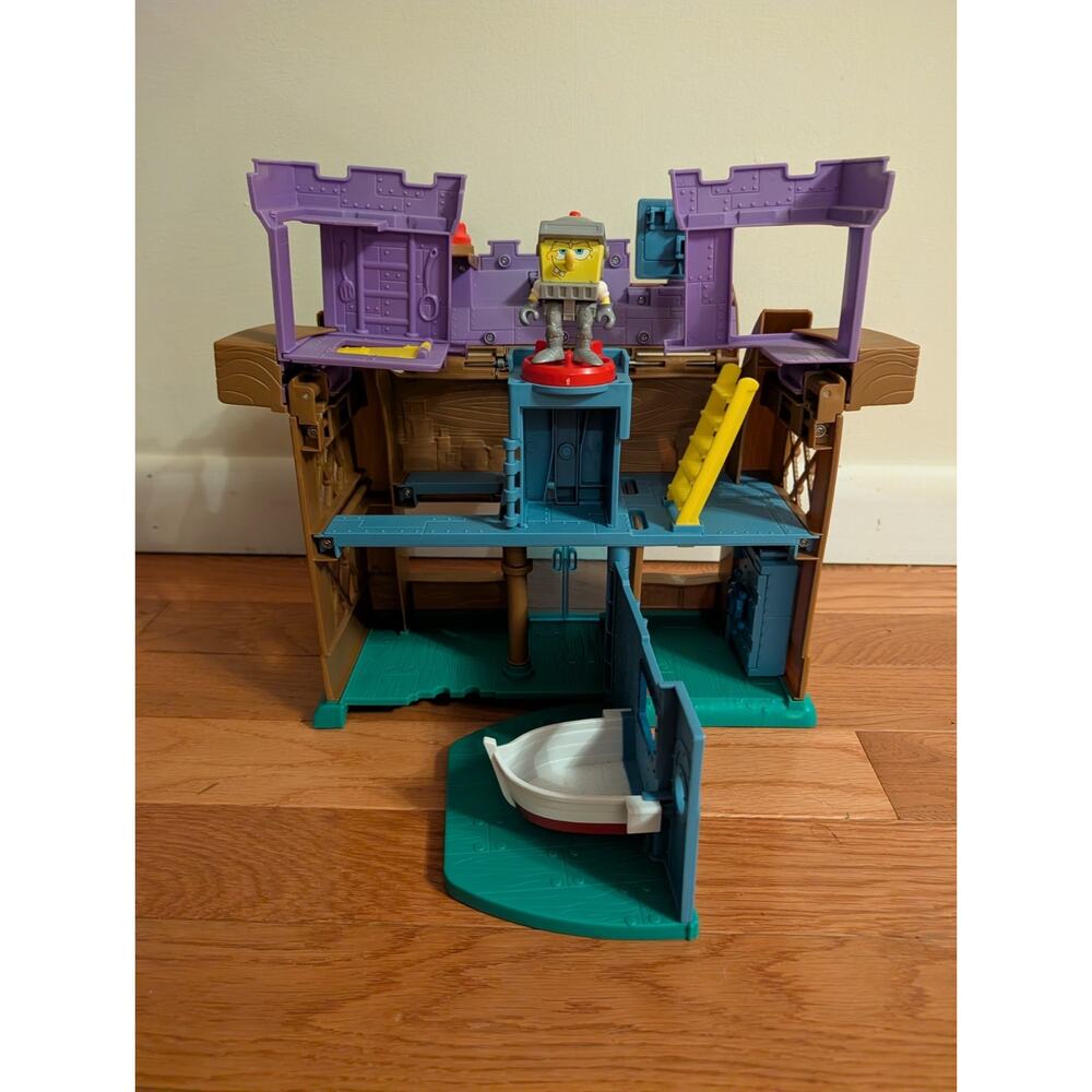Imaginext SpongeBob Krusty Krab Kastle Playset Fischer Price With Figure GUC
